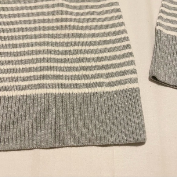 Tommy Hilfiger Womens Grey Striped Cotton Jumper Size Medium - Picture 7 of 16